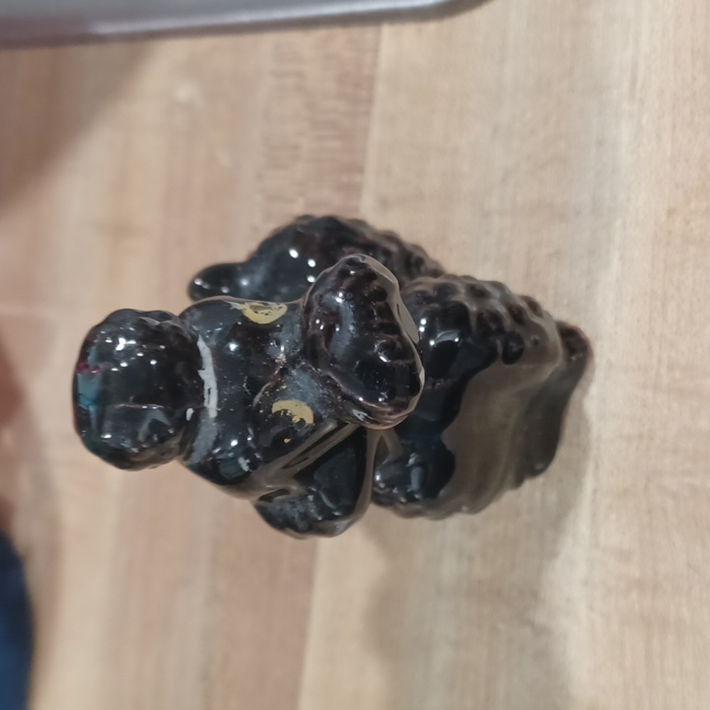 Black poodle figurine